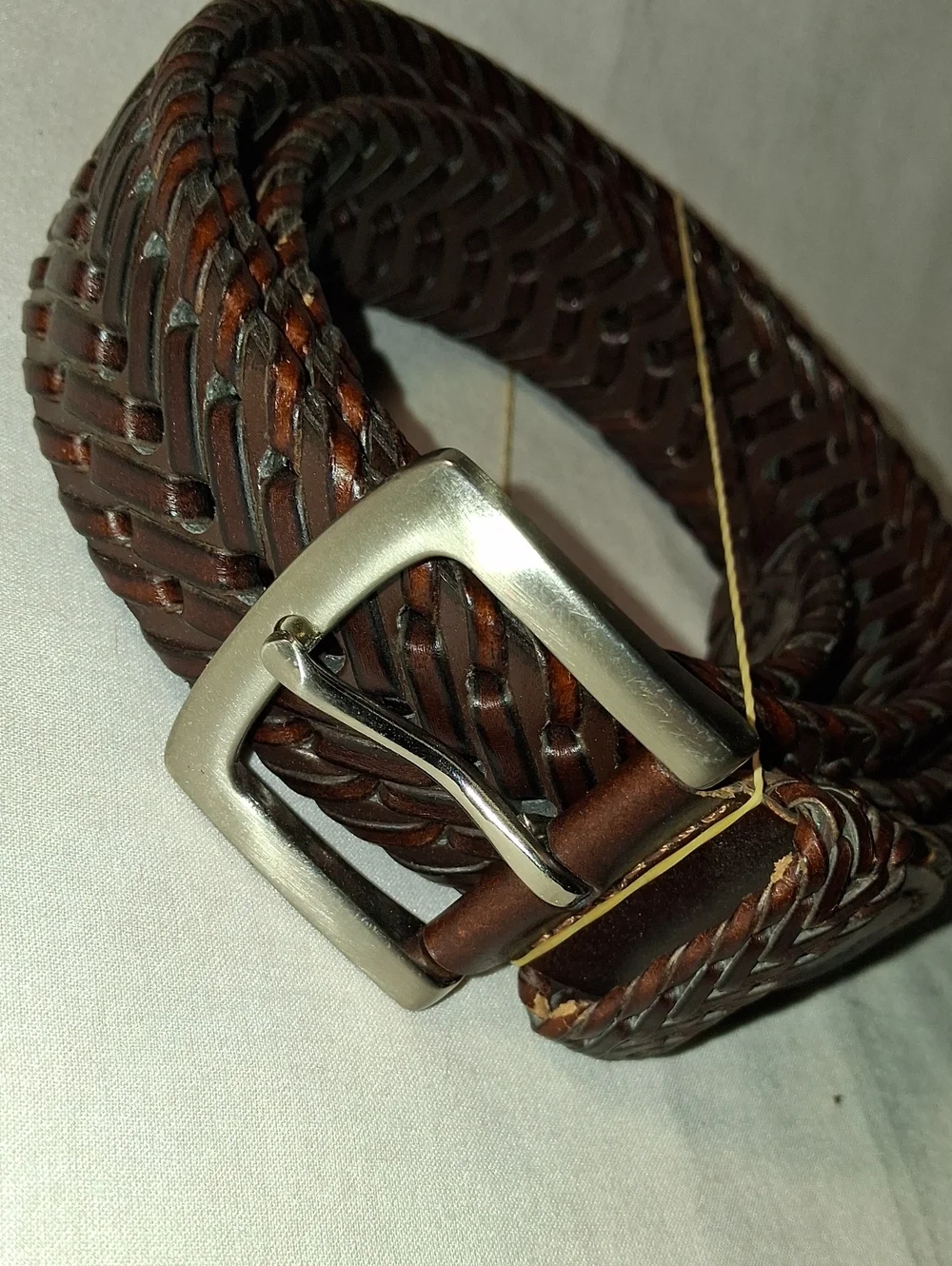 Braided Brown Men's Belt XXL Manmade Materials